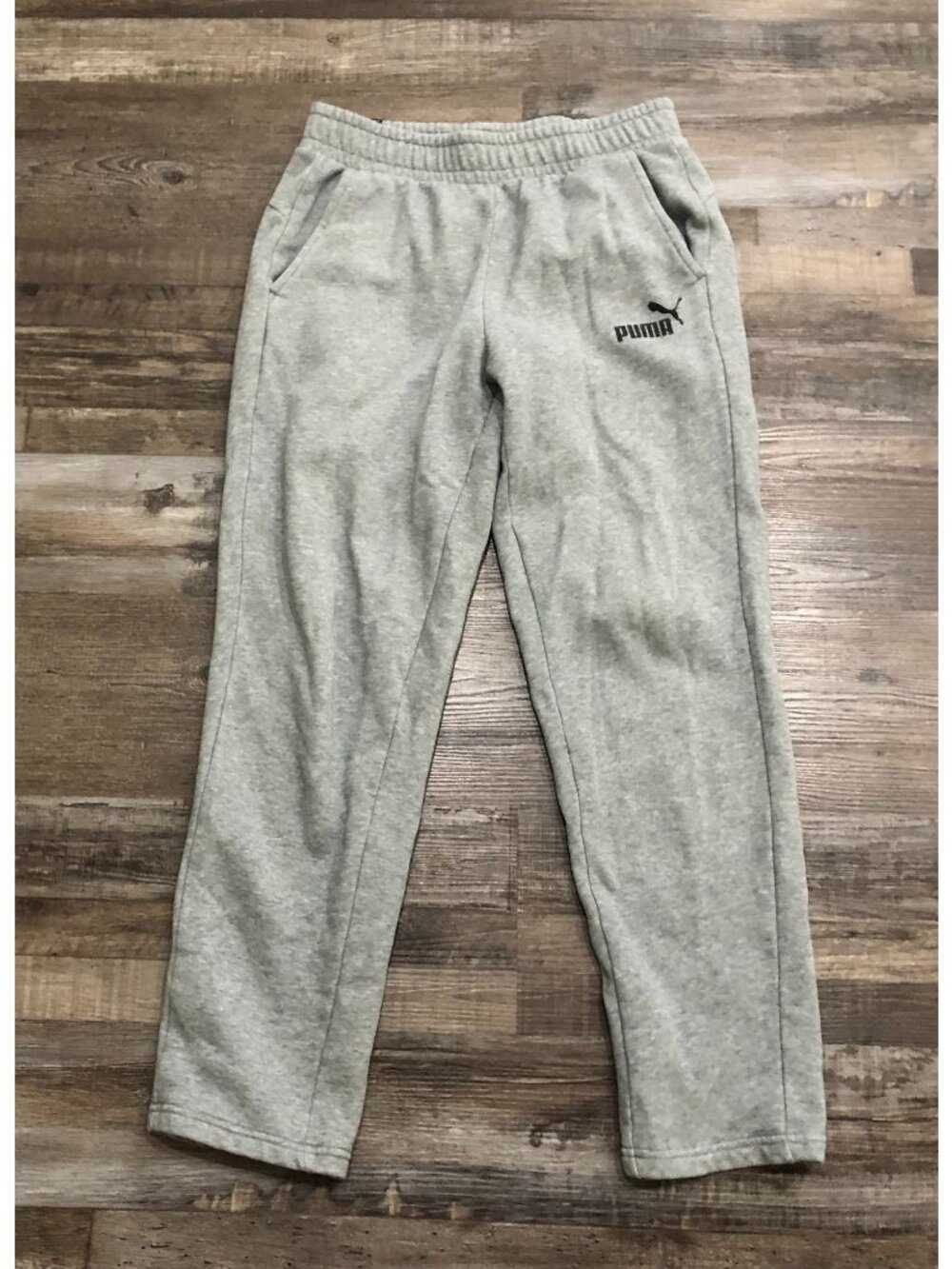 Puma Mens Medium Gray Athletic Sweatpants Jogger Joggers